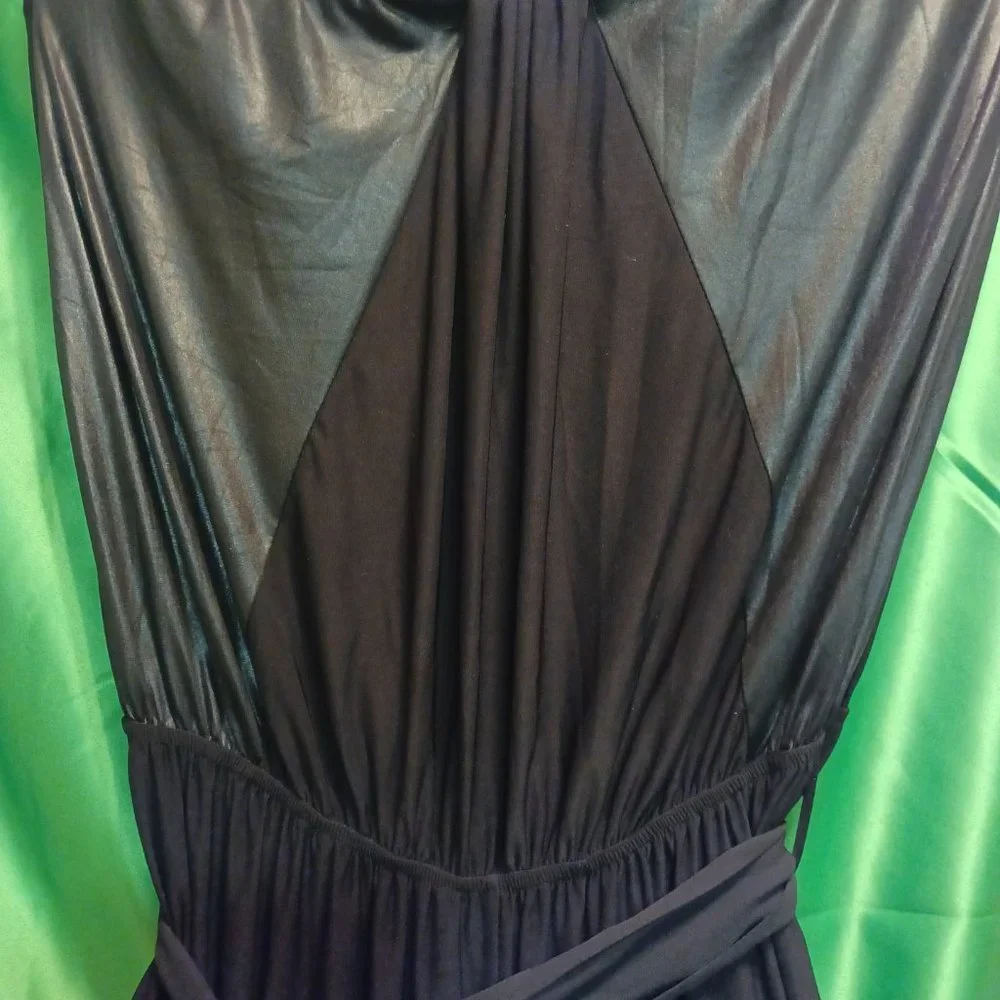 Cameo Black Mixed Media Dressy Jumpsuit Size 1X - Picture 4 of 13